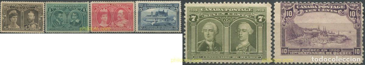 Sellos: 684301 HINGED CANADA 1908 3 CENTENARIO DE LA FUNDACION DE QUEBEC - Foto 1
