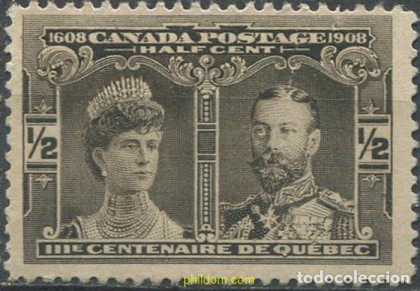 Sellos: 684302 HINGED CANADA 1908 3 CENTENARIO DE LA FUNDACION DE QUEBEC - Foto 1
