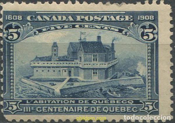 Sellos: 684304 HINGED CANADA 1908 3 CENTENARIO DE LA FUNDACION DE QUEBEC - Foto 1