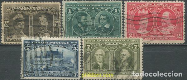Sellos: 684305 USED CANADA 1908 3 CENTENARIO DE LA FUNDACION DE QUEBEC - Foto 1