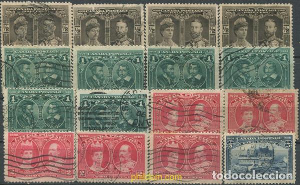 Sellos: 684306 USED CANADA 1908 3 CENTENARIO DE LA FUNDACION DE QUEBEC