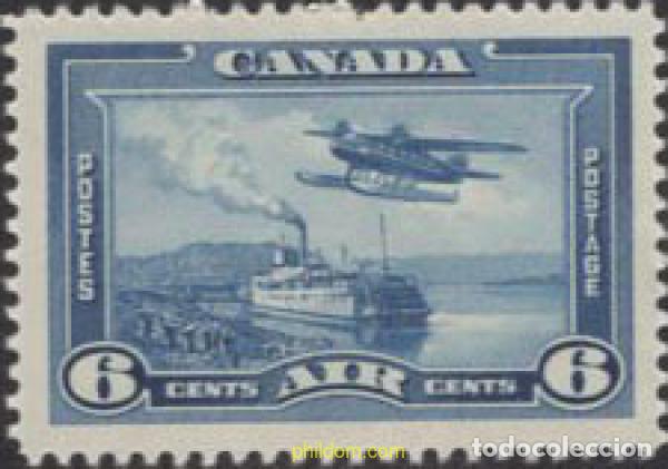 Sellos: 640916 HINGED CANADA 1938 VISTAS Y AVION