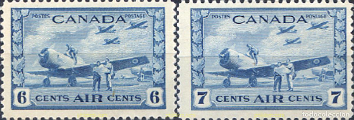 Stamps: 205494 MNH CANADA 1942 ESFUERZO DE GUERRA