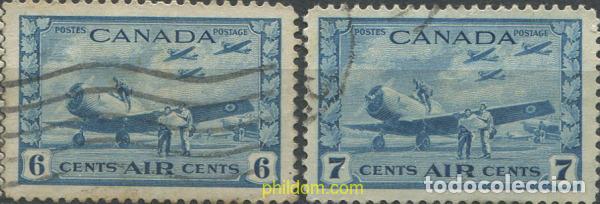 Stamps: 684366 USED CANADA 1942 ESFUERZO DE GUERRA