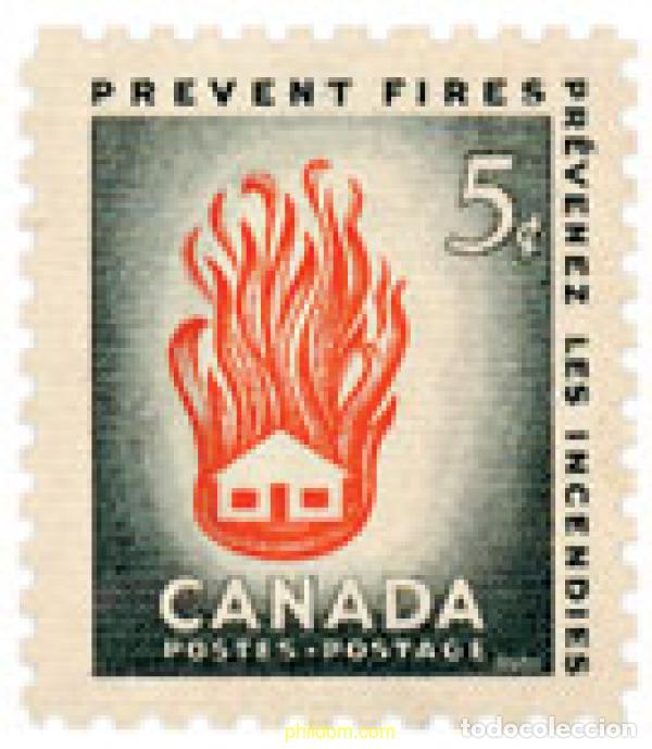 Stamps: 129723 MNH CANADA 1956 SEMANA DE PREVENCION CONTRA LOS INCENDIOS