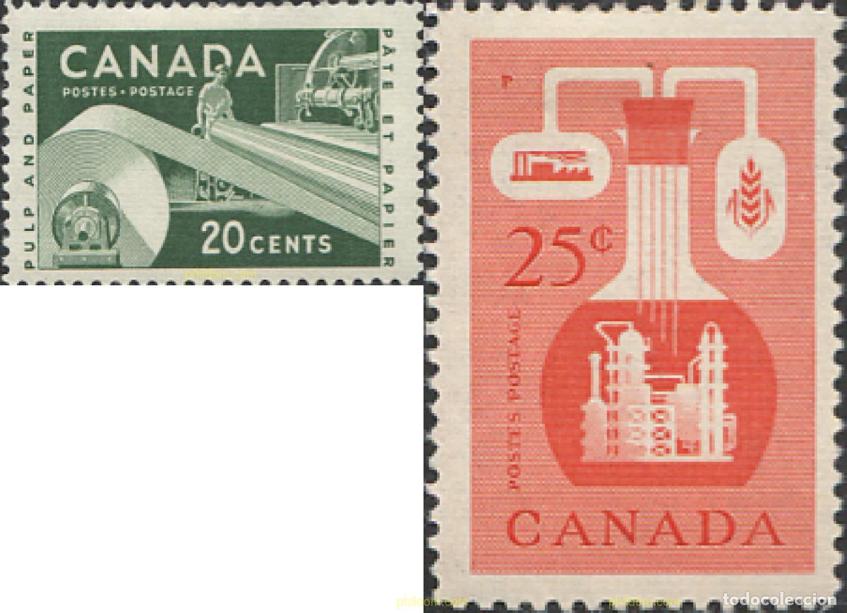 Stamps: 249028 MNH CANADA 1956 RECURSOS ECONOMICOS