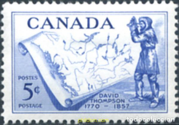 Sellos: 249039 HINGED CANADA 1957 CENTENARIO DE LA MUERTE DE DAVID THOMPSON - Foto 1