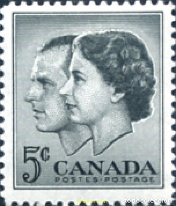 Sellos: 129745 MNH CANADA 1957 VISITA REAL - Foto 1