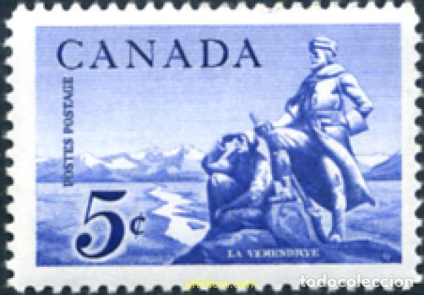 Selos: 249080 HINGED CANADA 1958 PIERRE GAULTIER DE VARENNE DE LA VERENDRYE, EXPLORADOR FRANCES