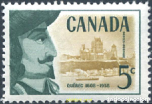Sellos: 249073 HINGED CANADA 1958 350 ANIVERSARIO DE LA FUNDACION DE QUEBEC