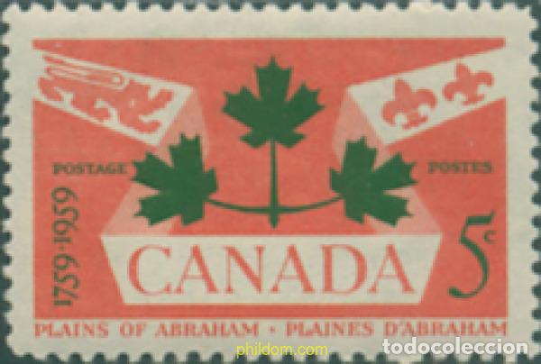 Sellos: 129770 MNH CANADA 1959 BICENTENARIO DE LA BATALLA DE LAS PLANICIES DE ABRAHAM DE QUEBEC