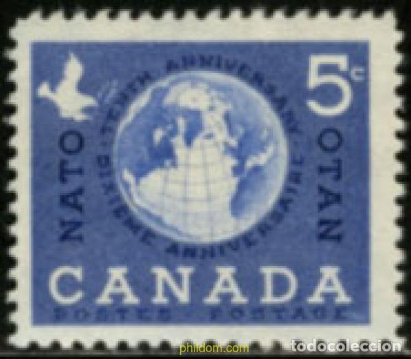Sellos: 250415 HINGED CANADA 1959 10 ANIVERSARIO DE LA OTAN