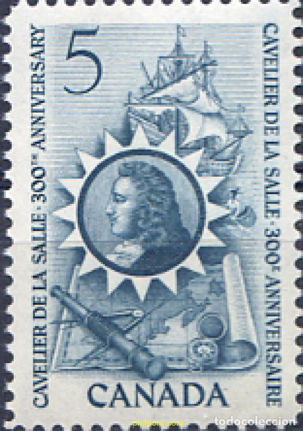 Sellos: 129922 MNH CANADA 1966 3 CENTENARIO DE LA LLEGADA DE RENE-ROBERT CAVALIER DE LA SALLE
