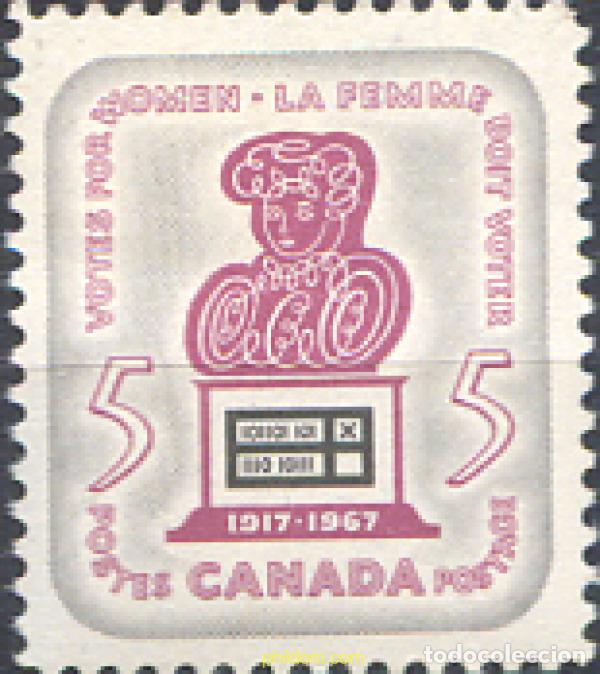 Sellos: 129949 MNH CANADA 1967 50 ANIVERSARIO DEL DERECHO A VOTO DE LAS MUJERES