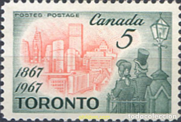 Sellos: 129956 MNH CANADA 1967 CENTENARIO DE TORONTO, CAPITAL DE ONTARIO