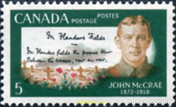 Sellos: 129970 MNH CANADA 1968 50 ANIVERSARIO DE LA MUERTE DEL TENIENTE CORONEL JOHN MAC CRAE