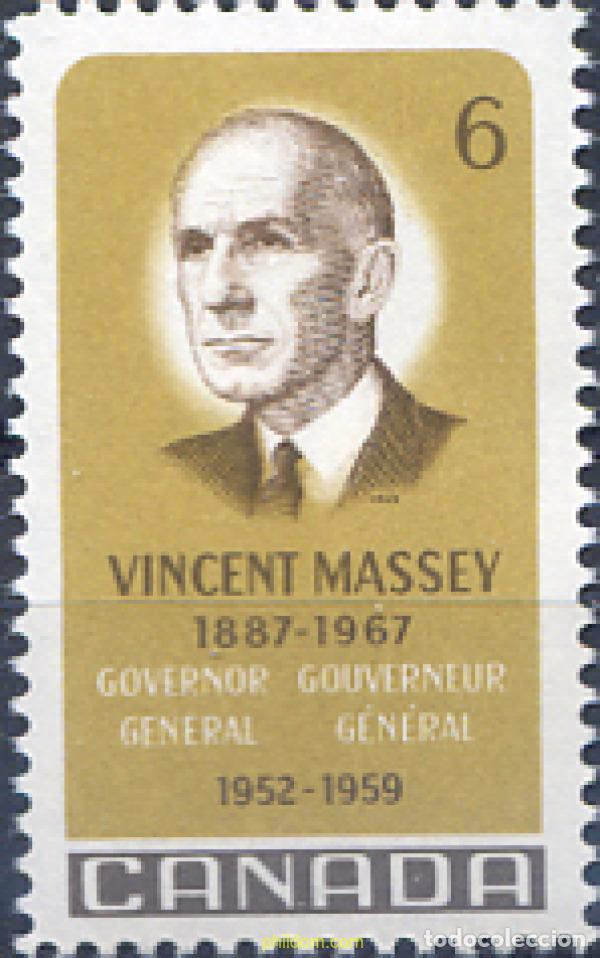 Sellos: 129972 MNH CANADA 1969 HOMENAJE AL GOBERNADOR GENERAL VINCENT MASSEY