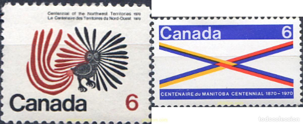 Sellos: 129994 MNH CANADA 1970 CENTENARIO DE LOS TERRITORIOS DEL NOROESTE Y DE LA PROVINCIA DE MANITOBA