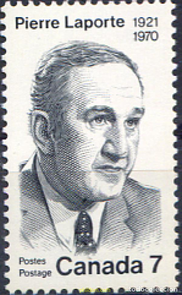 Sellos: 130015 MNH CANADA 1971 1 ANIVERSARIO DEL ASESINATO DEL POLITICO PIERRE LAPORTE