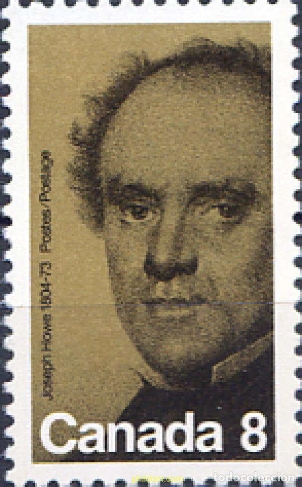 Sellos: 130029 MNH CANADA 1973 CENTENARIO DE LA MUERTE DE JOSEPH HOWE, PERIODISTA, POETA, ORADOR Y POLITICO
