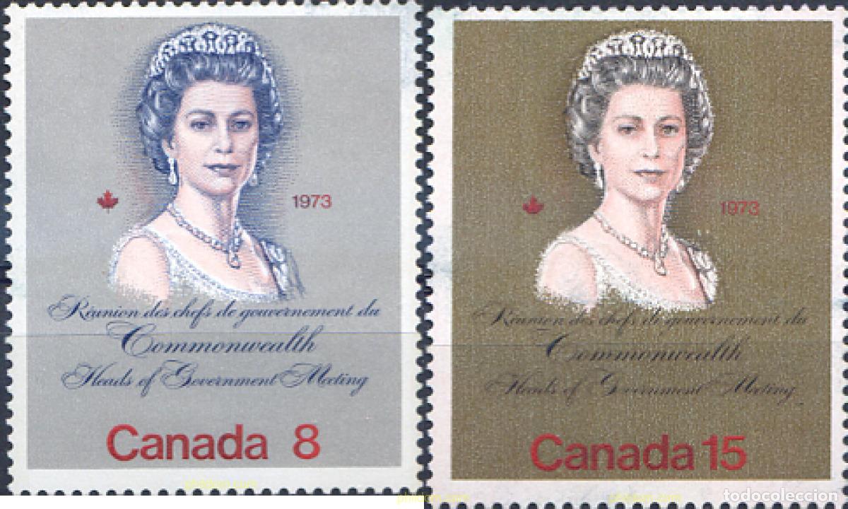 Sellos: 205511 MNH CANADA 1973 VISITA REAL Y REUNION DE JEFES DEL GOBIERNO DE COMMONWEALTH, EN OTAWA