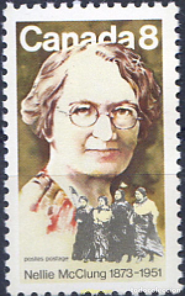 Sellos: 130036 MNH CANADA 1973 CENTENARIO DEL NACIMIENTO DE NELLIE MCLUNG