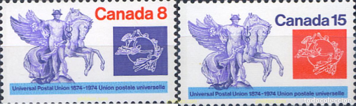 Sellos: 205515 MNH CANADA 1974 CENTENARIO DE LA UNION POSTAL UNIVERSAL - Foto 1