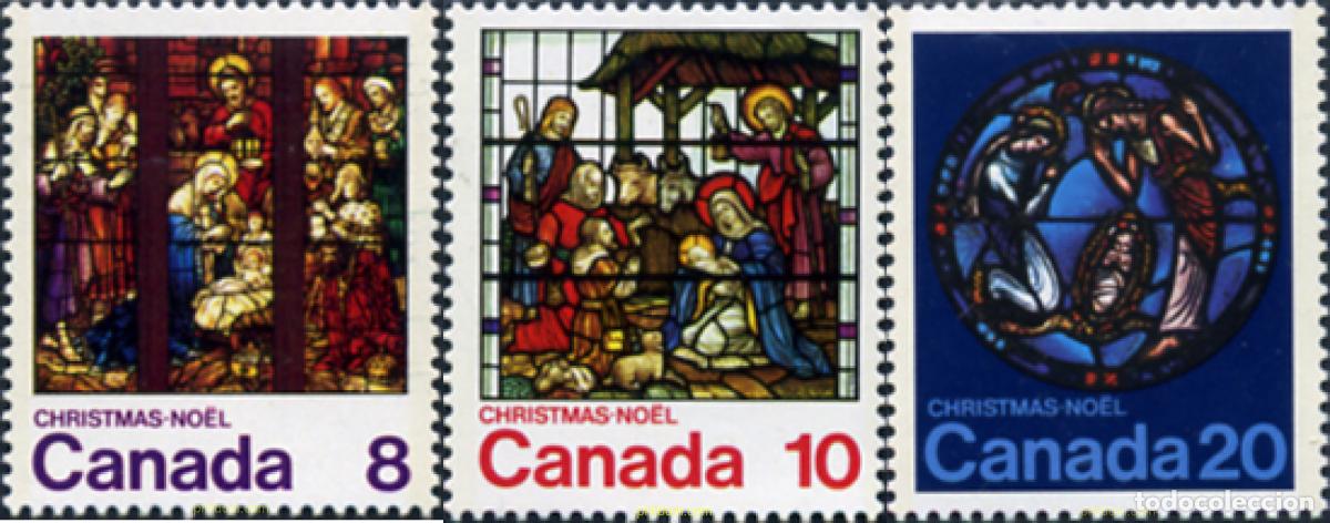 Sellos: 130060 MNH CANADA 1976 NAVIDAD. VIDRIERAS