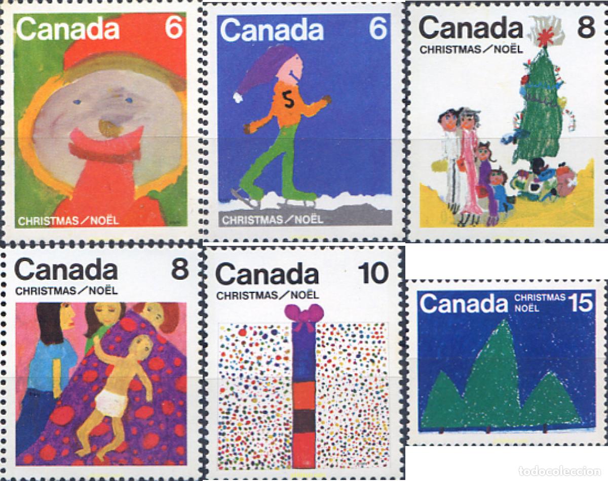 Sellos: 130056 MNH CANADA 1975 NAVIDAD. DIBUJOS INFANTILES