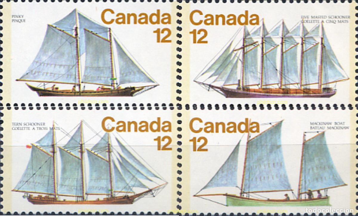 Sellos: 130075 MNH CANADA 1977 VELEROS