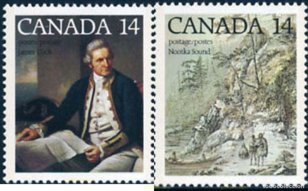 Selos: 197223 MNH CANADA 1978 200 ANIVERSARIO DEL TERCER VIAJE DEL CAPITAN COOK