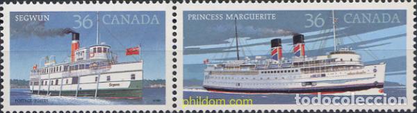 Sellos: 299501 MNH CANADA 1987 BARCOS A VAPOR CANADIENSES PARA EXCURSIONES