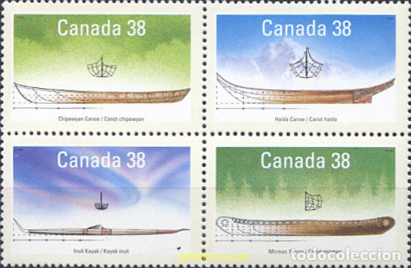 Sellos: 299508 MNH CANADA 1989 PEQUE&Ntilde;AS EMBARCACIONES DE CANADA