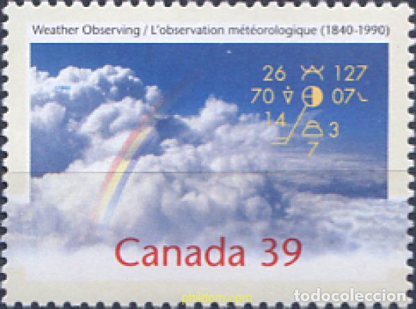 Briefmarken: 130413 MNH CANADA 1990 150 ANIVERSARIO DE LA OBSERVACION METEOROLOGICA EN CANADA