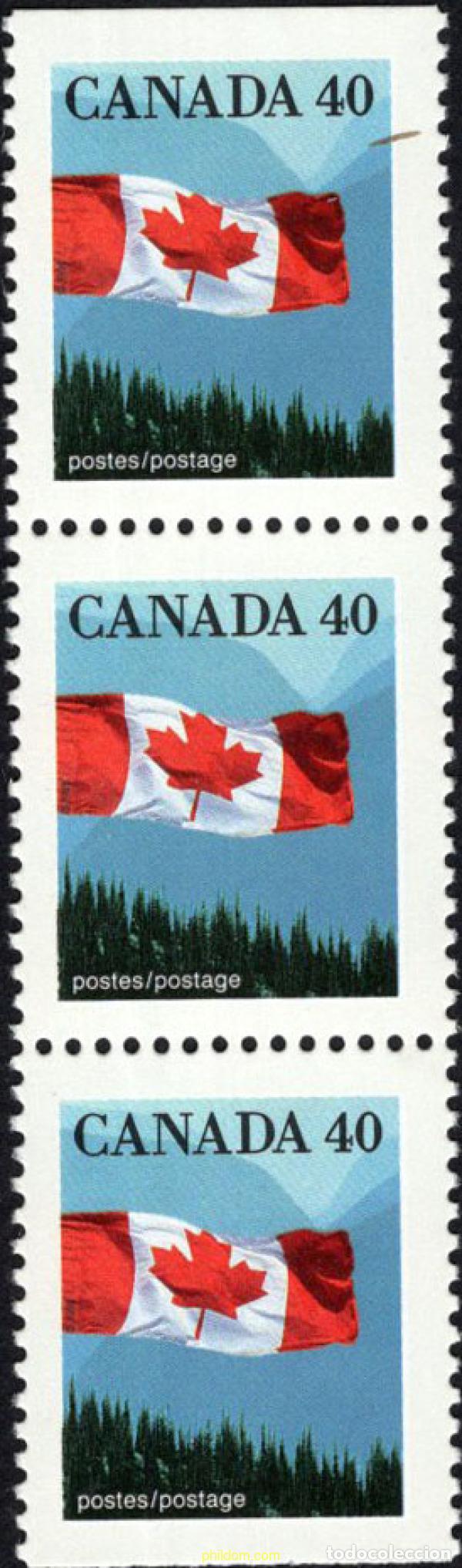 Sellos: 688628 MNH CANADA 1990 BANDERA NACIONAL