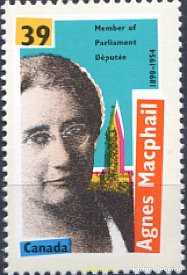 Sellos: 130419 MNH CANADA 1990 CENTENARIO DEL NACIMIENTO DE AGNES CAMPBELL MACPHAIL