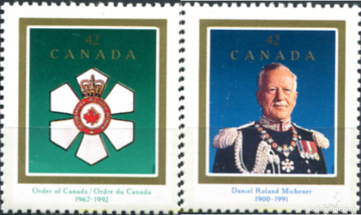 Francobolli: 135396 MNH CANADA 1992 HOMENAJE A DANIEL ROLAND MICHENER Y 25 ANIVERSARIO DE LA ORDEN DE CANADA