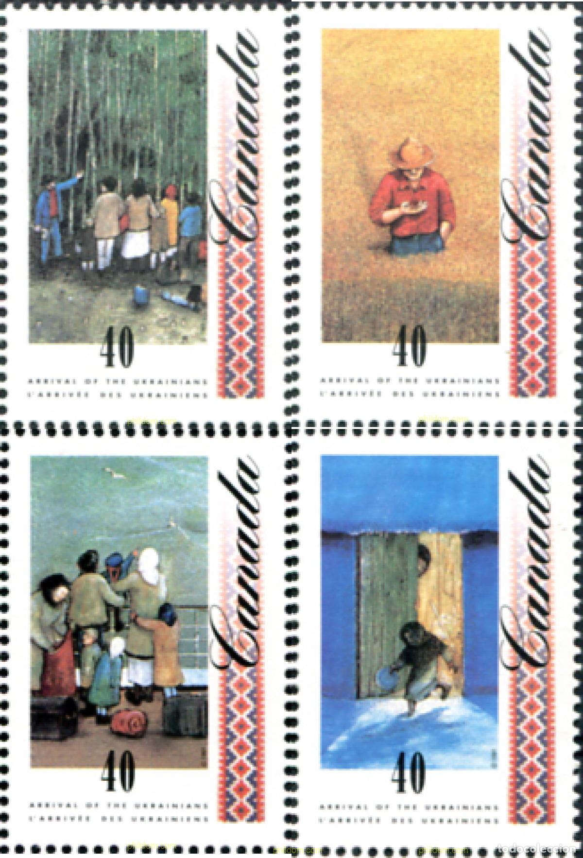 Sellos: 135389 MNH CANADA 1991 LLEGADA DE LOS UCRANIANOS A CANADA