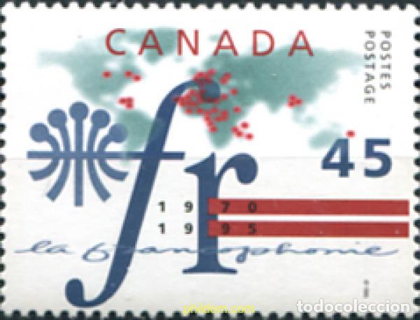 Sellos: 130602 MNH CANADA 1995 LA FRANCOFONIA Y 25 ANIVERSARIO DE LA AGENCIA DE COOPERACION CULTURAL Y TECN