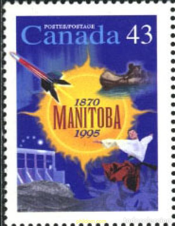 Sellos: 130606 MNH CANADA 1995 125 ANIVERSARIO DE LA CREACION DE LA PROVINCIA DE MANITOBA