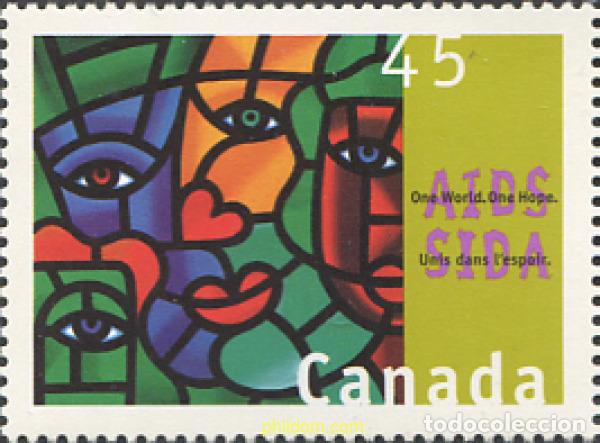 Sellos: 130615 MNH CANADA 1996 LUCHA CONTRA EL SIDA