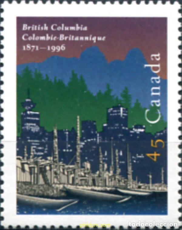 Sellos: 130618 MNH CANADA 1996 125 ANIVERSARIO DE LA ENTRADA DE LA COLONIA BRITANICA EN LA CONFEDERACION