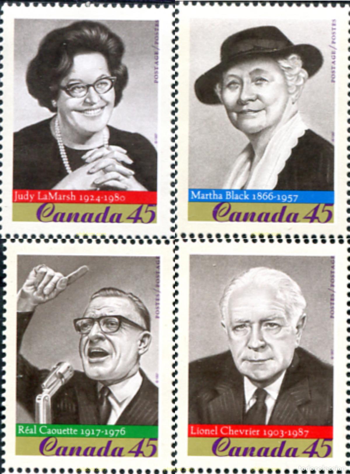 Sellos: 130647 MNH CANADA 1997 PERSONAJES POLITICOS.