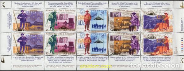 Sellos: 657270 MNH CANADA 1996 CENTENARIO DE LOS PRIMEROS BUSCADORES DE ORO EN YUKON