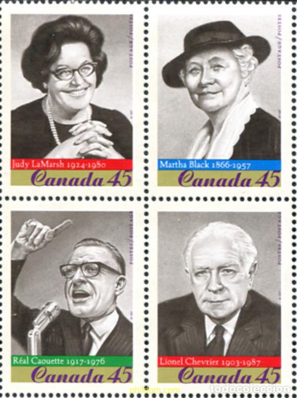 Sellos: 300359 MNH CANADA 1997 PERSONAJES POLITICOS.