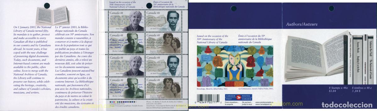 Sellos: 132977 MNH CANADA 2003 50 ANIVERSARIO DE LA BIBLIOTECA NACIONAL
