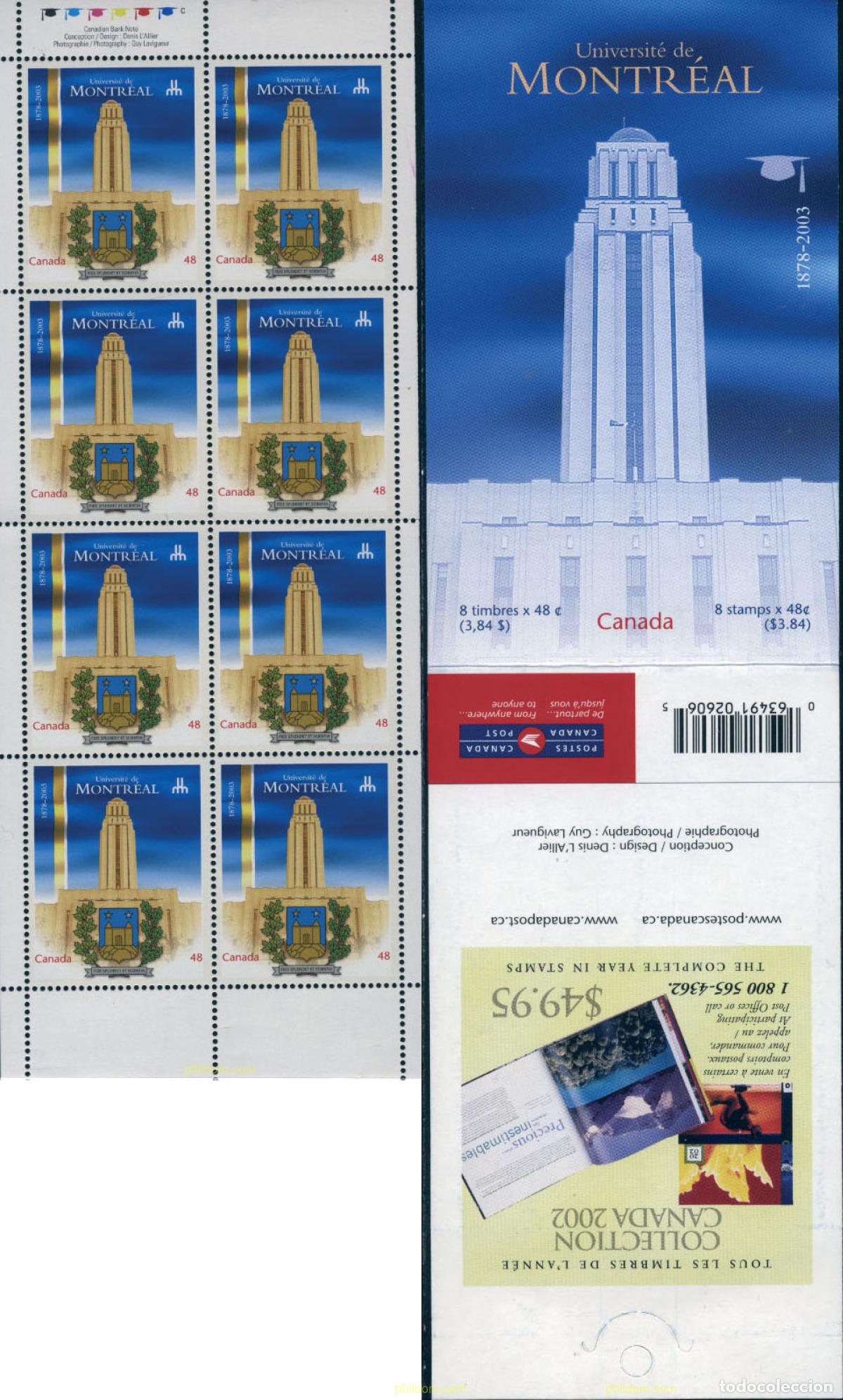 Sellos: 133266 MNH CANADA 2003 UNIVERSIDAD SAN FRANCIS XAVIER