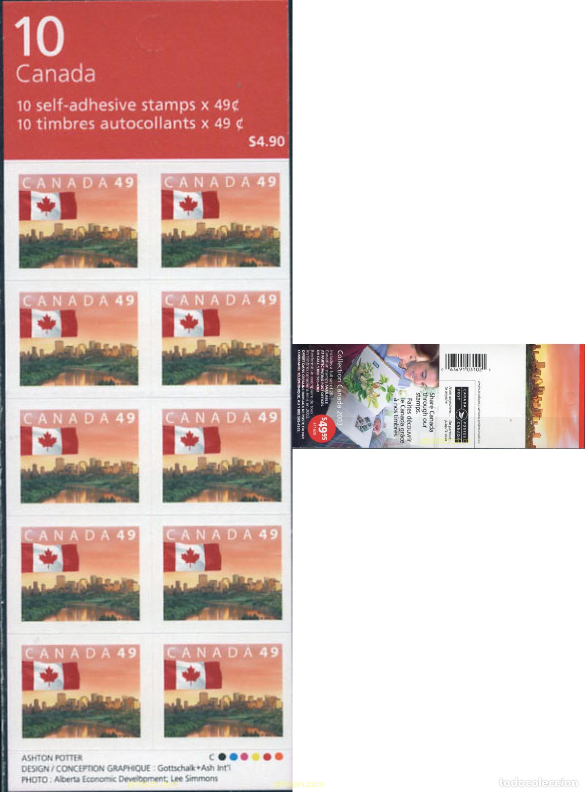 Sellos: 142861 MNH CANADA 2003 BANDERA Y VISTA DE EDMONTON
