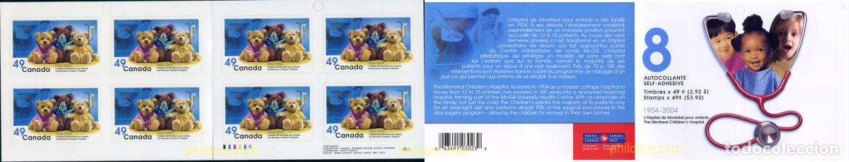 Sellos: 149343 MNH CANADA 2004 CENTENARIO DEL HOSPITAL DE MONTREAL