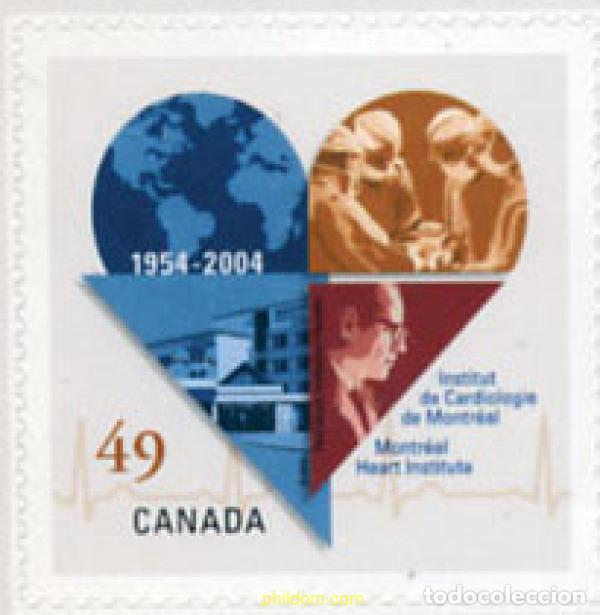 Sellos: 153757 MNH CANADA 2004 50 ANIVERSARIO DEL INSTITUTO CARDIOLOGICO